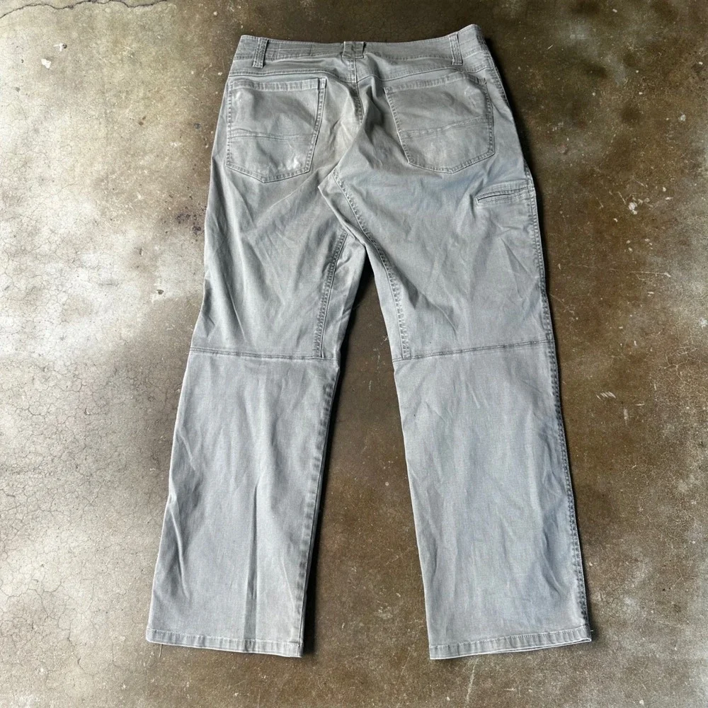Kuhl Slackr Pants Mens 34x30 Gray Good Articulated Knee Wundura Fabric Hiking